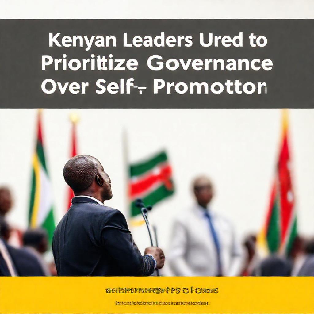 Kenyan Leaders Urged to Prioritize Governance Over Self-Promotion