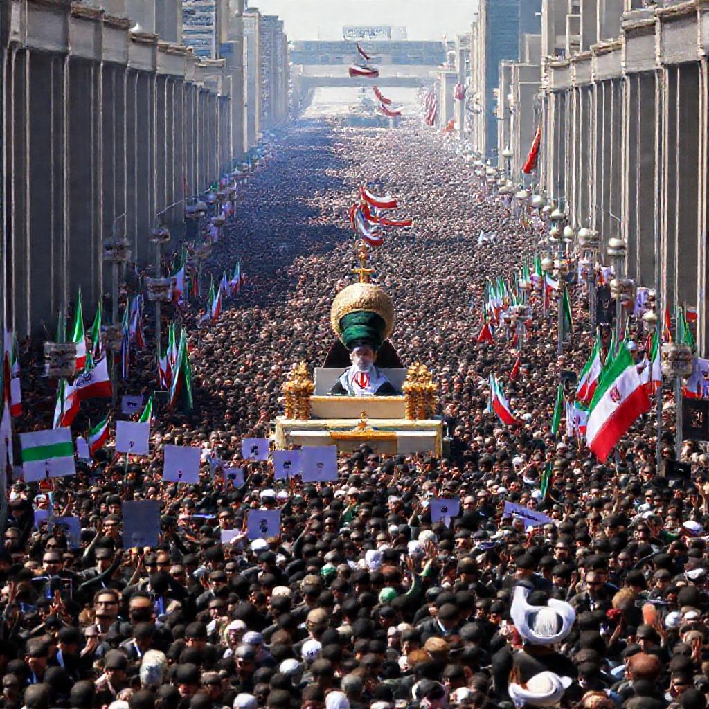 Iran Mourns Slain Supreme Leader as Massive Crowds Fill Tehran Streets