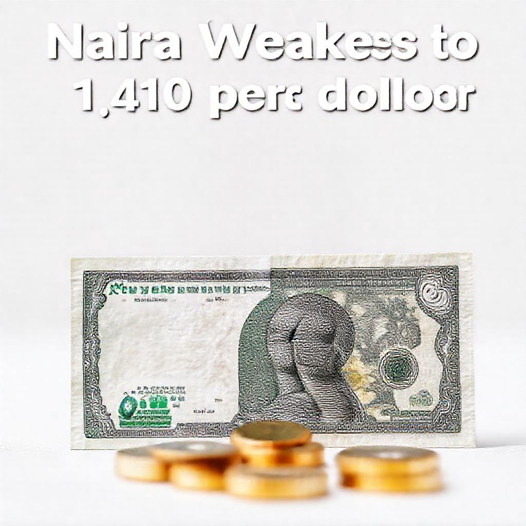 Naira Weakens to N1,410 per Dollar in Parallel Market Amid Dollar Demand