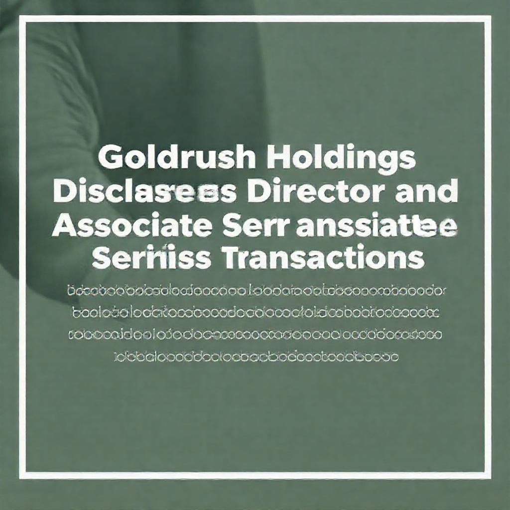 Goldrush Holdings Discloses Director and Associate Securities Transactions