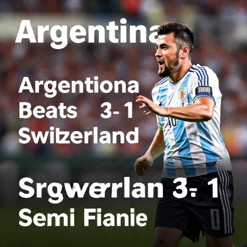 Argentina Beats Switzerland 3-1 in Extra Time to Reach World Cup Semi-Final