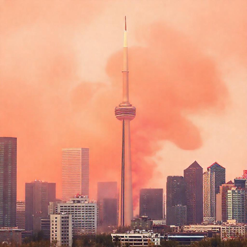 Wildfire Smoke Turns Toronto Skies Orange Amid 200 Blazes Across Ontario